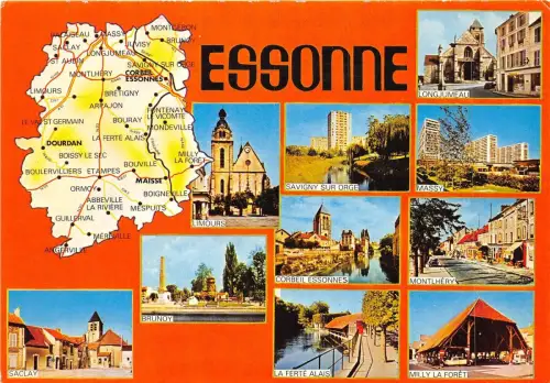 BR15804 Essonne Karte cartes Geographiques france