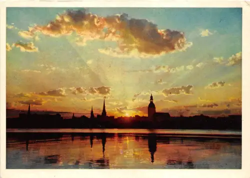 B56645 Riga Sunrise Latvia
