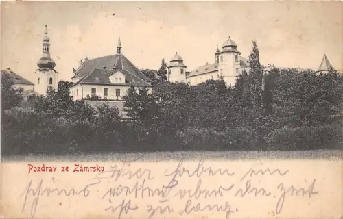 B82835 pozdrav ze zamrsk tschechien front/back scan