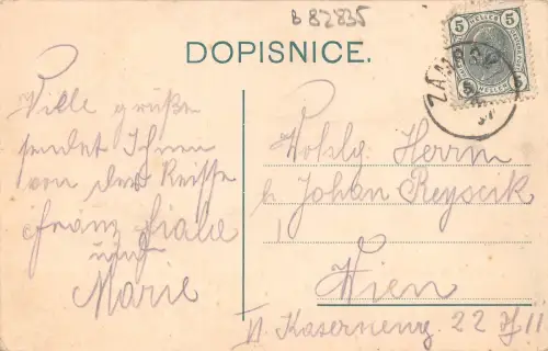 B82835 pozdrav ze zamrsk tschechien front/back scan