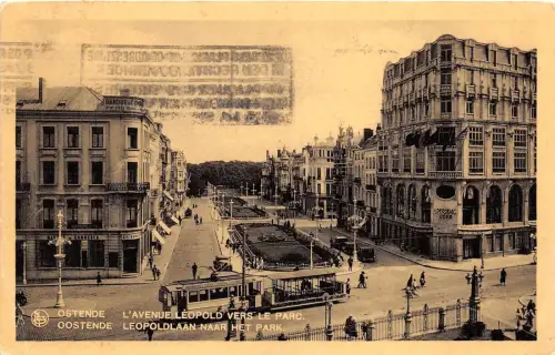 BR32372 Ostende Allee Leopold Vers le Parc belgien