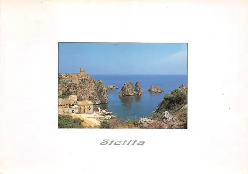 B75658 Scopello der Faraglioni Italien