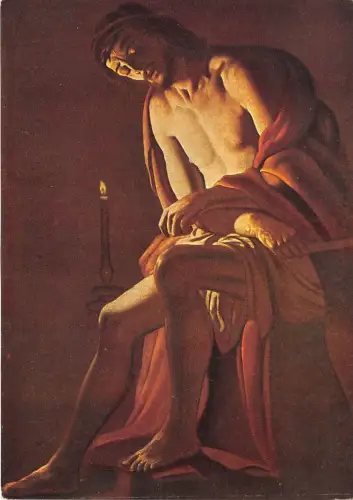 BR21727 Georges de la Tour Christ de Geduld Gemälde Postkarte
