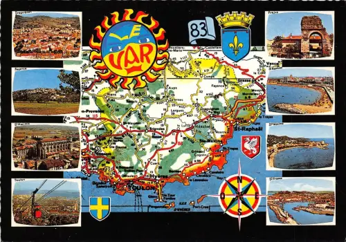 BR13247 Au Pays du soleil Var Map cartes geographiques france