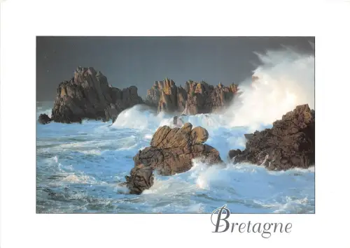 B50563 Bretagne Sturm an der bretonischen Küste Frankreichs