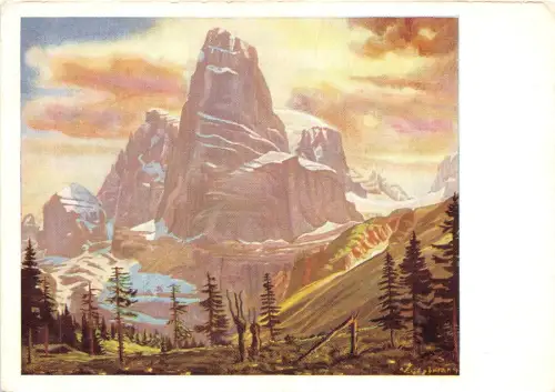 B53570 Madonna di Campiglio D`apres un tableau original A E stegmann Gemälde