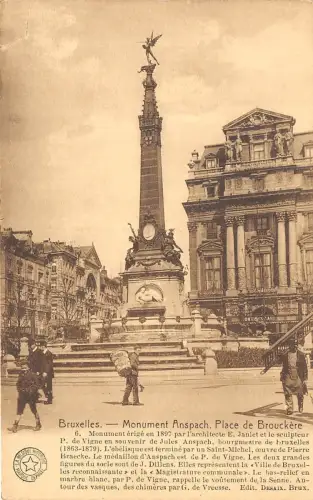 Br34945 Bruxelles Place de Brouckere Monument Anspach Belgien