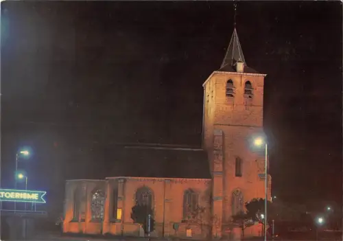 BT4985 Blankenberge la vieille eglise la nuit Belgien