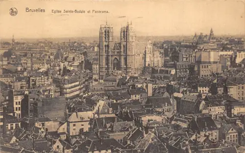 Br34865 Bruxelles Eglise St. Gudule et Panorama Belgien