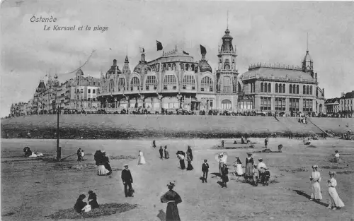 BG26039 ostende le kursaal et la plage belgium