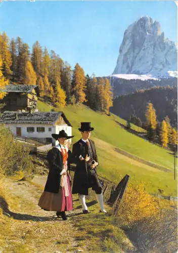 BG17909 grodner trachten costumi gardenesi typen folklore italy