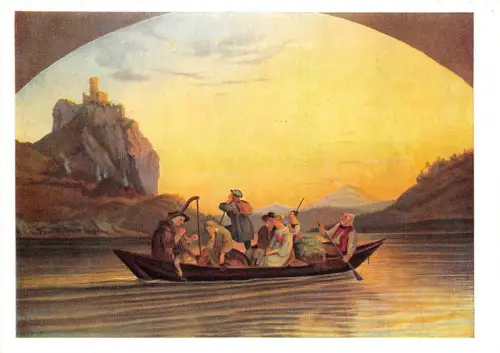 BF39014 uberfrah uber die elbe adrian ludwig richter malerei kunst postkarte