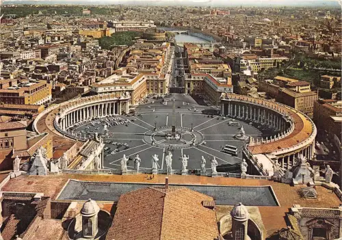 B66472 Vatikan Petersplatz vom Dom aus gesehen Italien