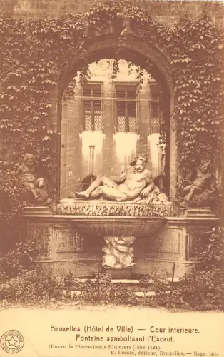 Br34796 Bruxelles Hotel de Ville Cour Interieure Belgien