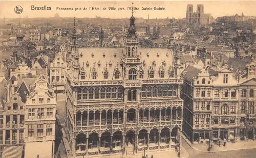 BR34986 Panorama pris de l Hotel de Ville Bruxelles Belgien