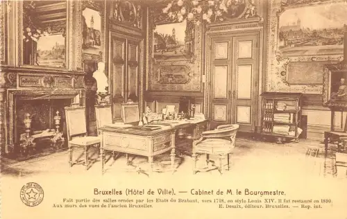 Br34794 Bruxelles Hotel de Ville Cabinet de M. le Bourgmestre Belgien