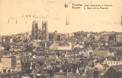 Br34897 Bruxelles Panorama st. Gudule Belgien
