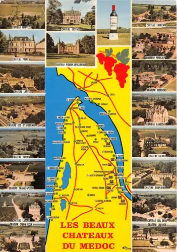 BR15864 Les Beaux Chateaux du Medoc Karte cartes geographiques france