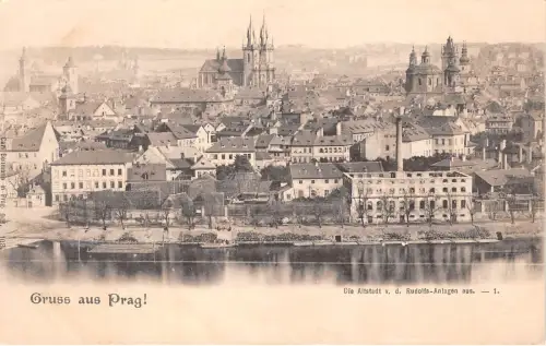 B65003 Die Altstadt v d Rudolfs Anlagen aus Praha Prag tschechisch
