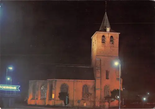 BT9151 Blakenberge la vielle eglise la nuit Belgien