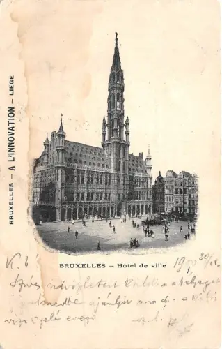 B80386 bruxelles hotel de ville belgium front/back image