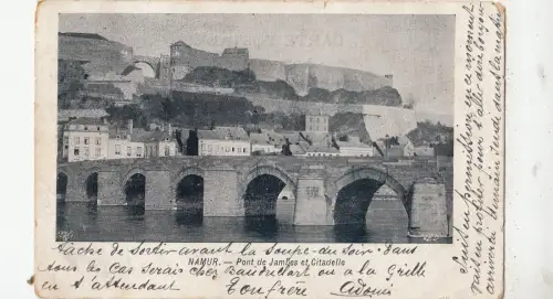 BF16659 namur pont de james et citadelle belgien front/back image