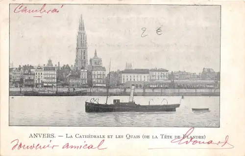 BR40153 anvers la cathedrale et les quais Schiff Bateau Belgien Belgien