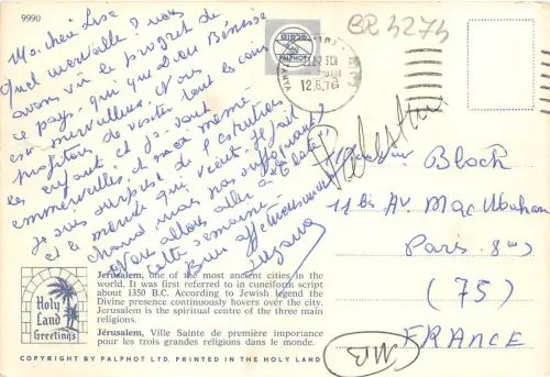 BR4274 Jerusalem Israel