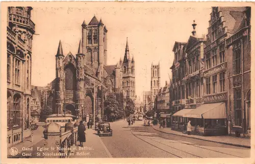 Br36080 Gend Gand Eglise St. Nicolas et Beffroi Belgien