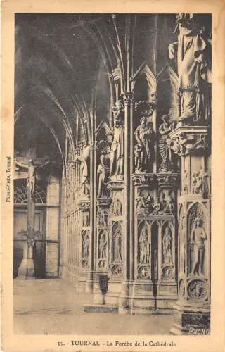 BR40173 turnai le porche de la catehdrale belgien Belgien