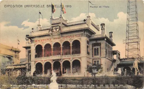 BR40219 pavillon de l italie exposition bruxelles 1910 belgien Italy