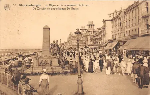 BR40263 blankenberghe la digue et le monument de br belgien Belgien