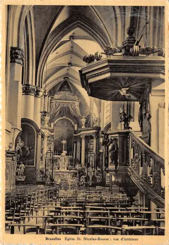 BG6990 eglise st nicolas bourse bruxelles brussel belgium CPSM 15x10,5cm