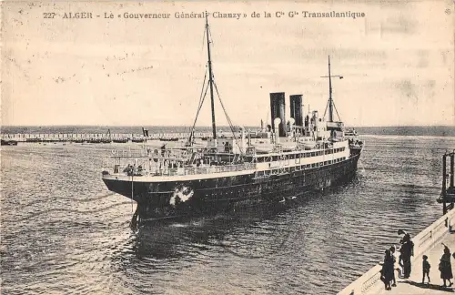BR57623 alger le gouverneur general chanzt de la C G Transatlantique ship bateau