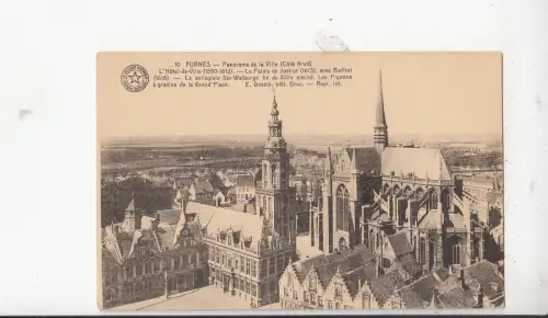 BF19335 furnes panorama de la ville belgien Vorder-/Rückbild