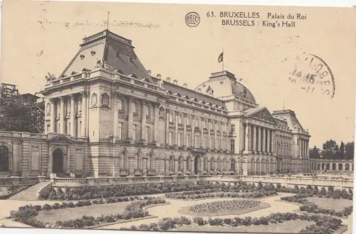 BF19388 bruxelles palais du roi belgien front/back image