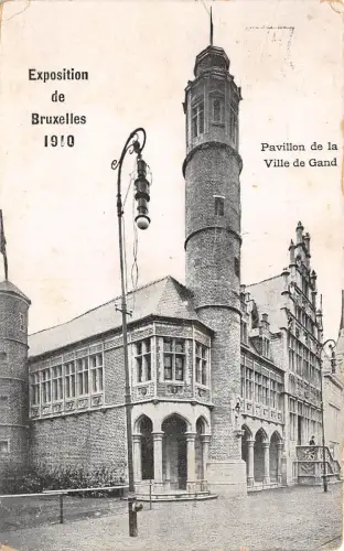 BF35366 exposition de bruxelles pavillon de gand de belgium front/back scan