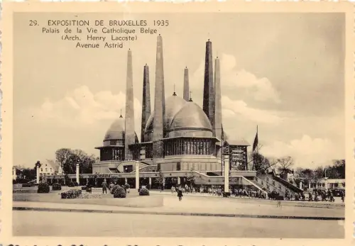 BF35391 palais de la vie catholiqu exposition bruxelles belgium front/back scan