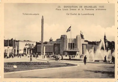 BR57419 Techecoslovaquie exposition de Bruxelles 1935 place louis czech Belgium
