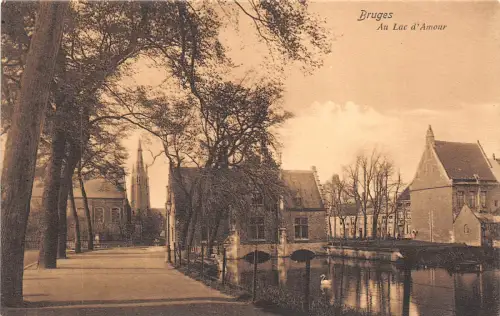 B93558 bruges au lac d amour belgium