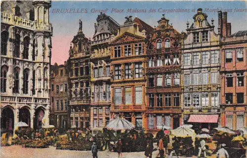 B93533 bruxelles grand place maisons des corporations belgium
