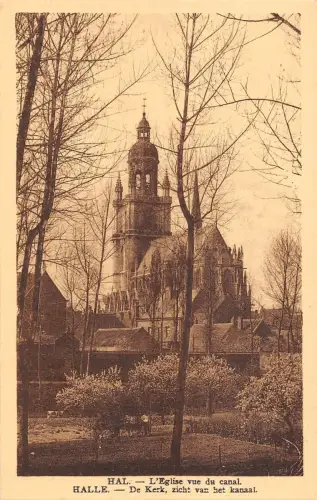 BG34351 hal halle l eglise vue du canal belgium