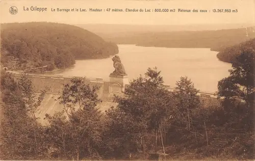 BR55309 Le barrage et le lac La gileppe belgien