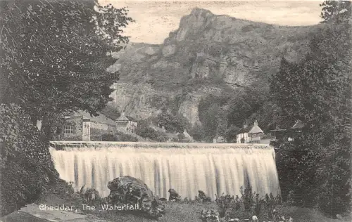 uk50834 the waterfall cheddar real photo uk