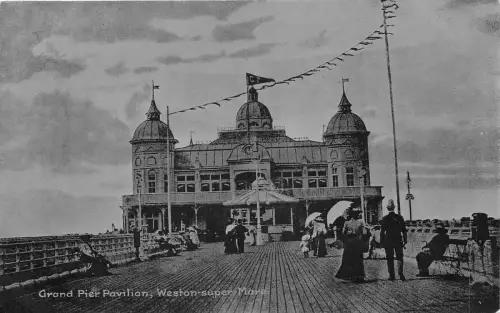 uk50836 grond pier pavilion weston super mare real photo uk