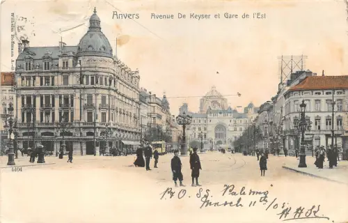 Lot144 anvers antwerpen belgium avenue de keyser et gare de l est litho tram