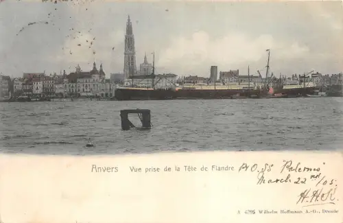 Lot143 anvers anwertpen belgien ansicht vom kopf des flandernischen schiffes genommen