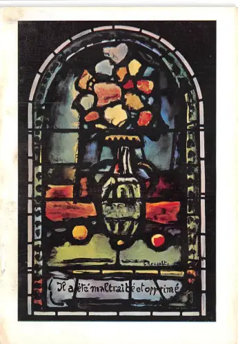 BR15580 Plateau d Assy Vitrail Postkarte Frankreich