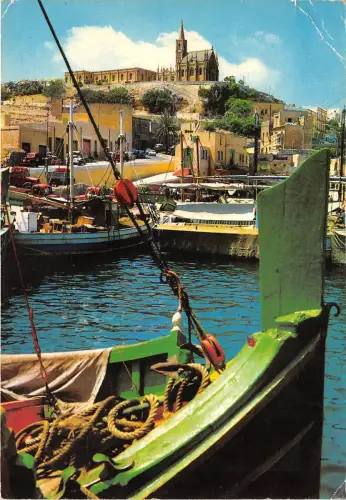 B86752 die Kirche und Statue von Lourdes Gozo Mgarr Malta Schiff