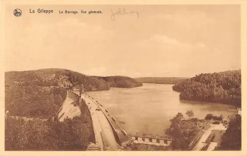 BR56004 le barrage vue generale La Gileppe Belgien